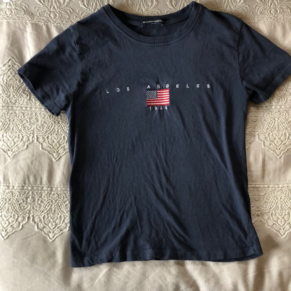 Navy Blue Tee from Brandy Melville